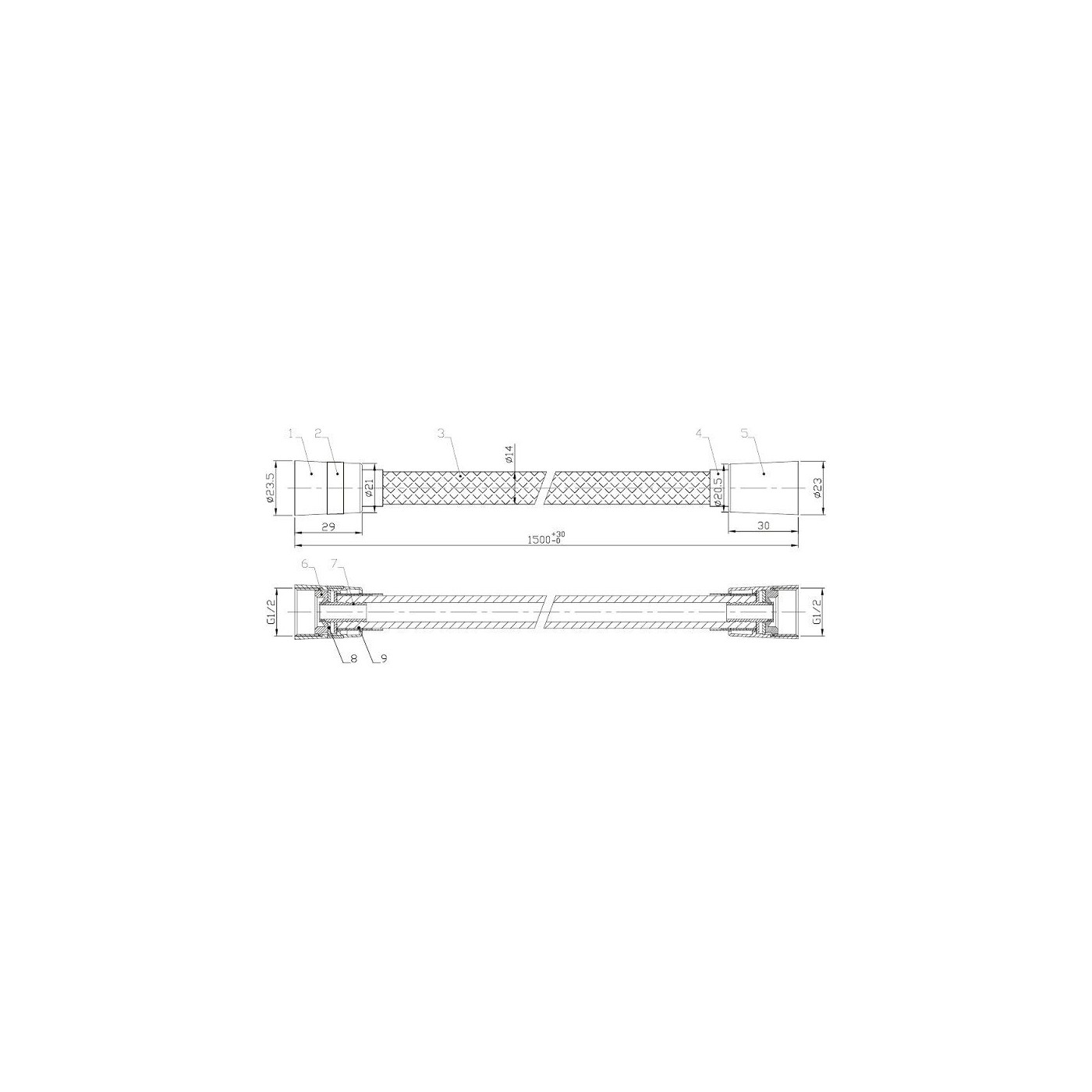Wąż Prysznicowy 1500 mm PVC Złoty Szczotkowany PVD 040100GN-P Emporia Wąż Prysznicowy 1500 mm PVC Złoty Szczotkowany PVD 040100GN-P Emporia