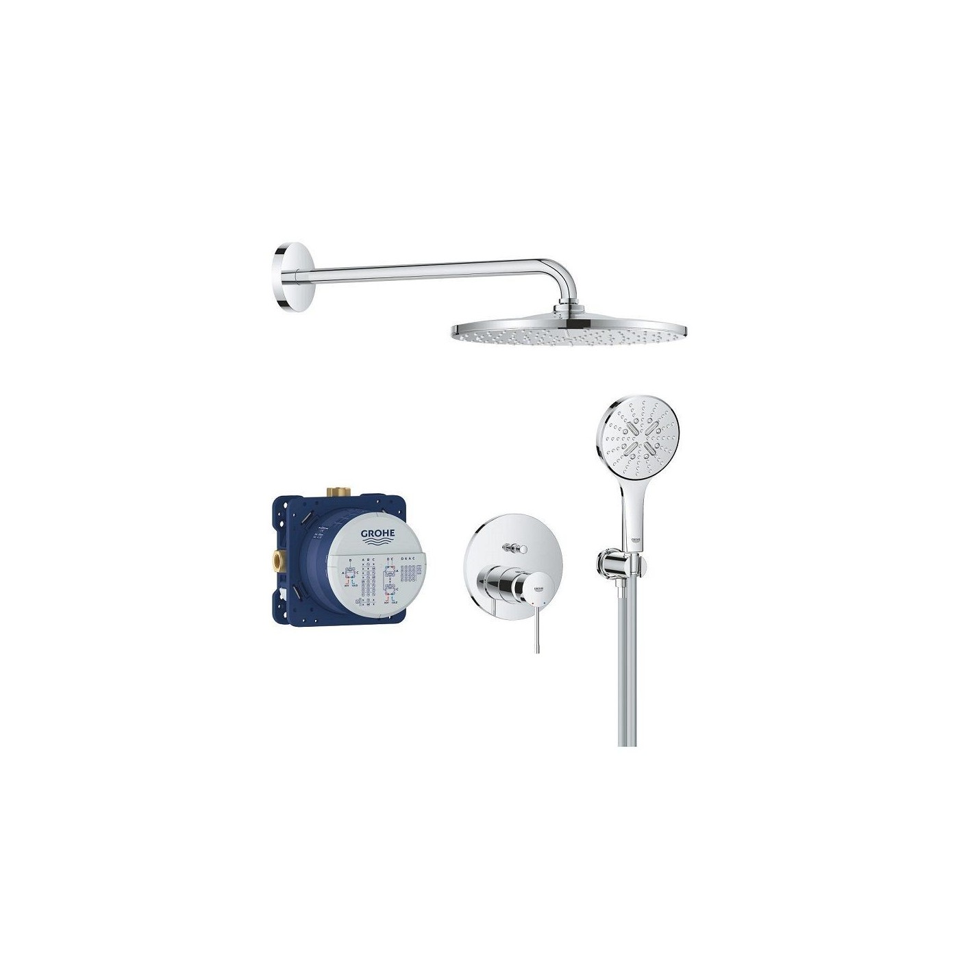 Zestaw Prysznicowy Podtynkowy Z Deszczownicą Rainshower Mono 310 Essence Chrom 25287000 Grohe Zestaw Prysznicowy Podtynkowy Z Deszczownicą Rainshower Mono 310 Essence Chrom 25287000 Grohe