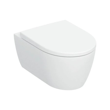 Miska WC Wisząca Rimfree iCon Z Technologią TurboFlush Z Deską Sedesową 53x35,5 503.046.00.1 Geberit