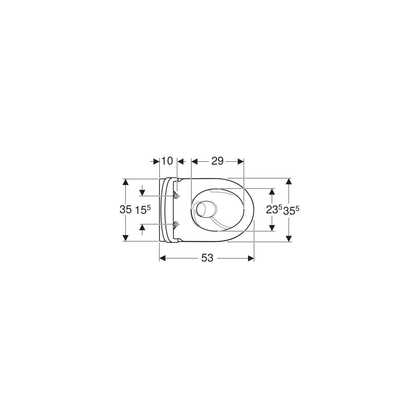 Miska WC Wisząca Rimfree iCon Z Technologią TurboFlush Z Deską Sedesową 53x35,5 503.046.00.1 Geberit Miska WC Wisząca Rimfree iCon Z Technologią TurboFlush Z Deską Sedesową 53x35,5 503.046.00.1 Geberit