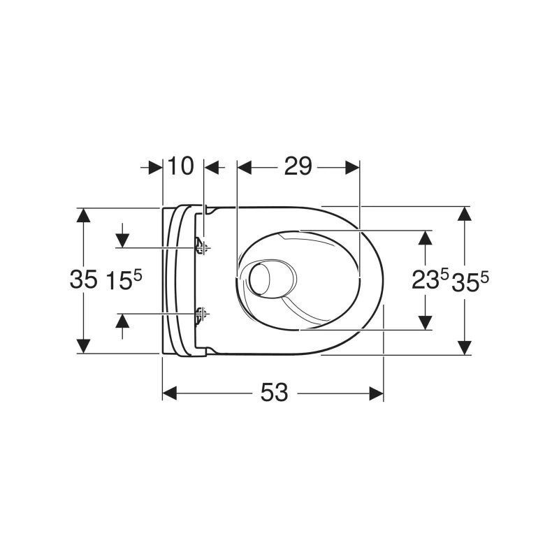 Miska WC Wisząca Rimfree iCon Z Technologią TurboFlush Z Deską Sedesową 53x35,5 503.046.00.1 Geberit Miska WC Wisząca Rimfree iCon Z Technologią TurboFlush Z Deską Sedesową 53x35,5 503.046.00.1 Geberit