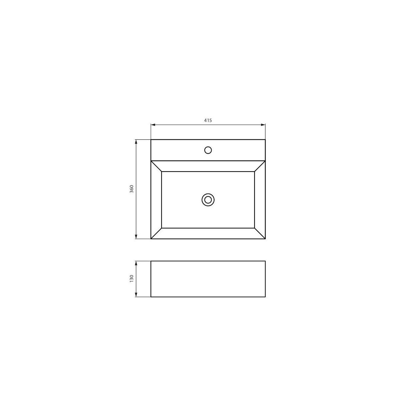 Umywalka Nablatowa 415x360x130 mm Z Otworem Na Baterię Maro Biały 8468-1 Emporia Umywalka Nablatowa 415x360x130 mm Z Otworem Na Baterię Maro Biały 8468-1 Emporia