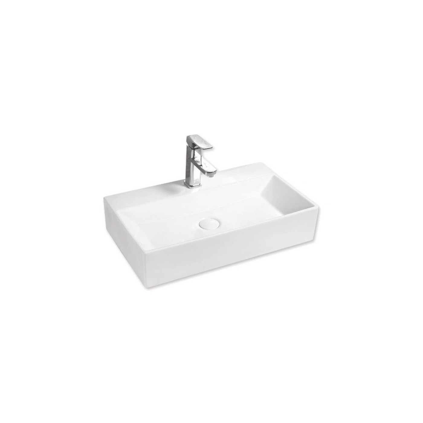 Umywalka Nablatowa 610x365x130 mm Z Otworem Na Baterię Maro Biały 8470-1 Emporia Umywalka Nablatowa 610x365x130 mm Z Otworem Na Baterię Maro Biały 8470-1 Emporia