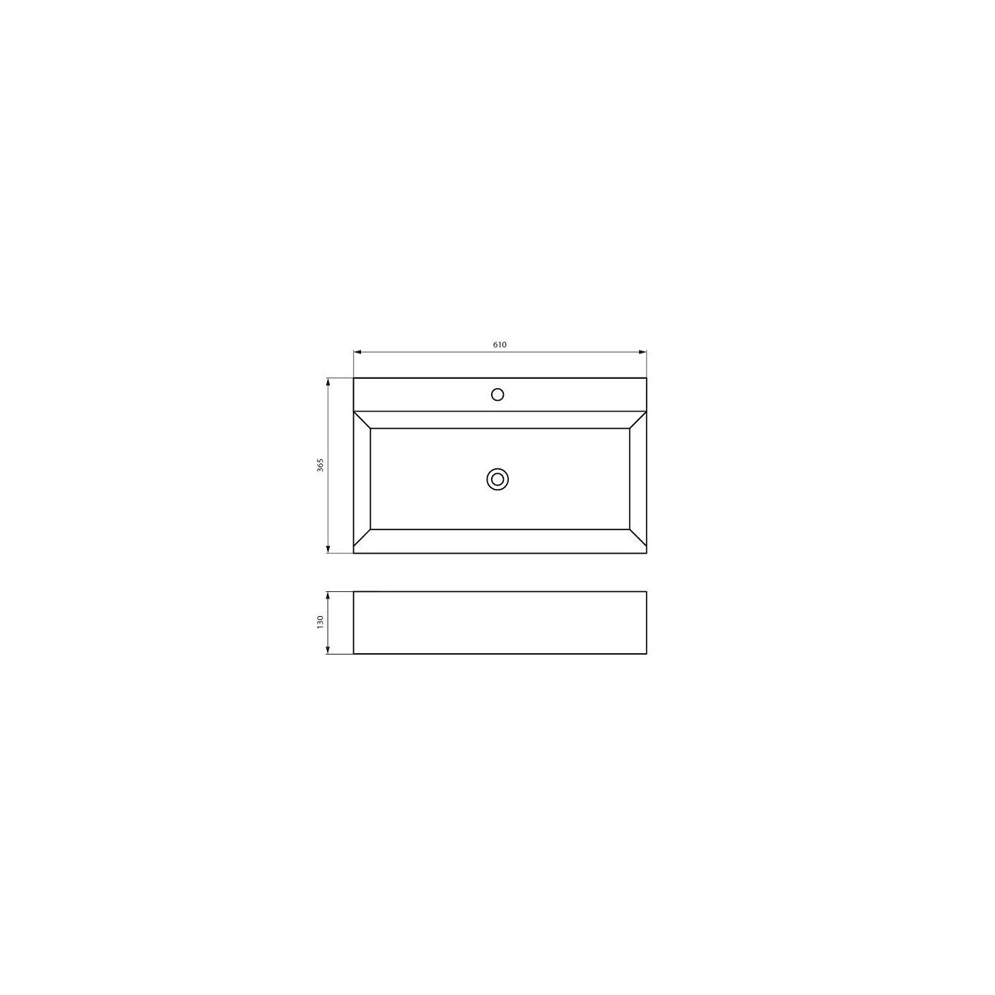 Umywalka Nablatowa 610x365x130 mm Z Otworem Na Baterię Maro Biały 8470-1 Emporia Umywalka Nablatowa 610x365x130 mm Z Otworem Na Baterię Maro Biały 8470-1 Emporia