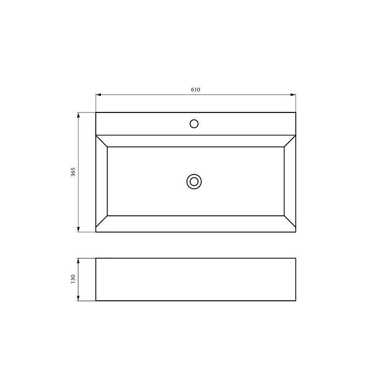 Umywalka Nablatowa 610x365x130 mm Z Otworem Na Baterię Maro Biały 8470-1 Emporia Umywalka Nablatowa 610x365x130 mm Z Otworem Na Baterię Maro Biały 8470-1 Emporia
