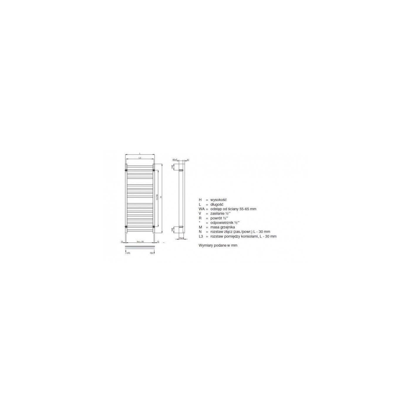 Grzejnik Vision Black Mat 1432X500 QV140-050-05 Zehnder Grzejnik Vision Black Mat 1432X500 QV140-050-05 Zehnder