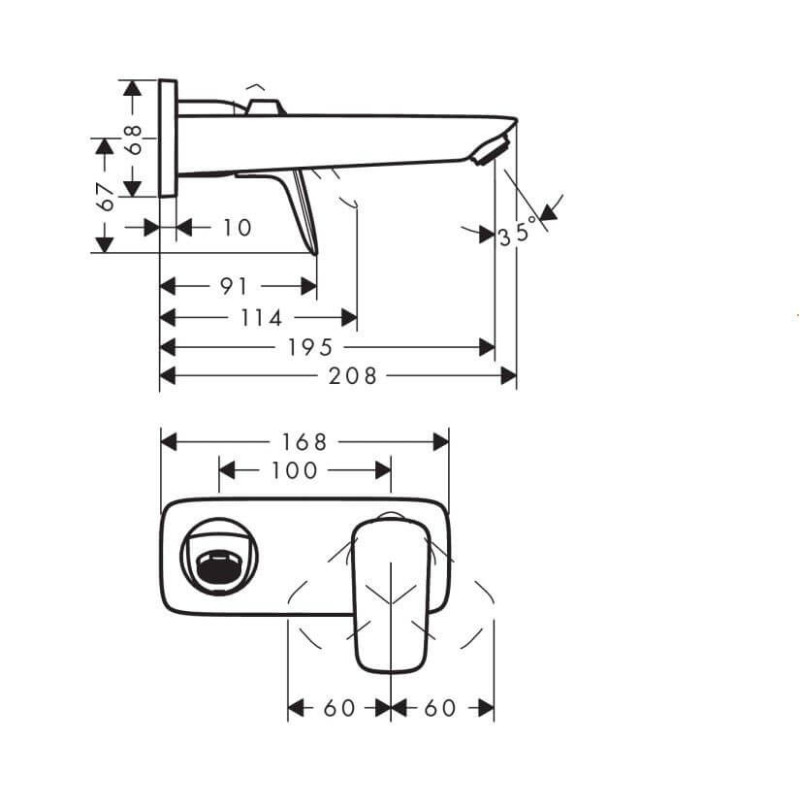 Bateria Umywalkowa Podtynkowa Logis 71220000 Hansgrohe Bateria Umywalkowa Podtynkowa Logis 71220000 Hansgrohe