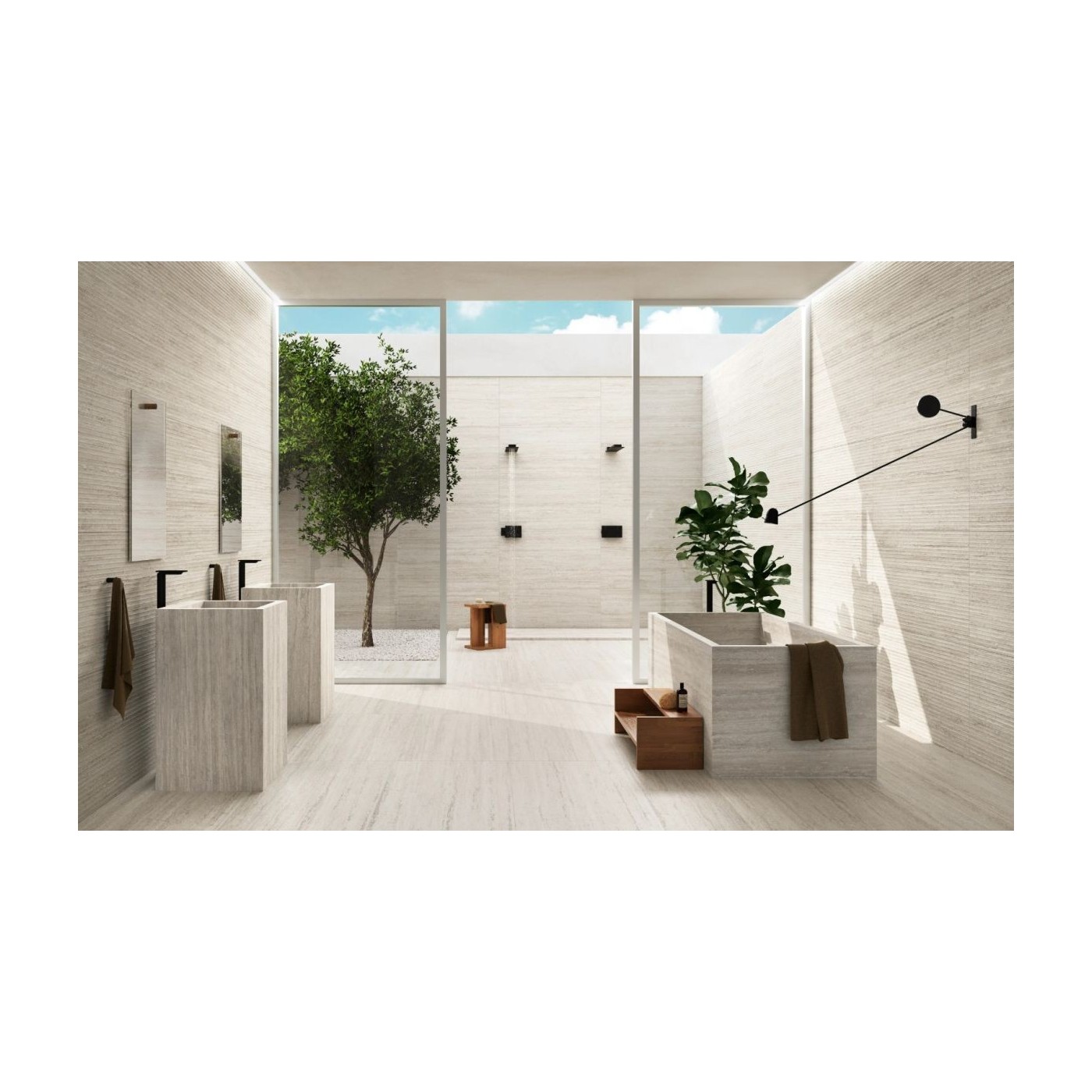 Dekor Thermae Verso Travertino White Str. 3D 120x60 Novabell Dekor Thermae Verso Travertino White Str. 3D 120x60 Novabell