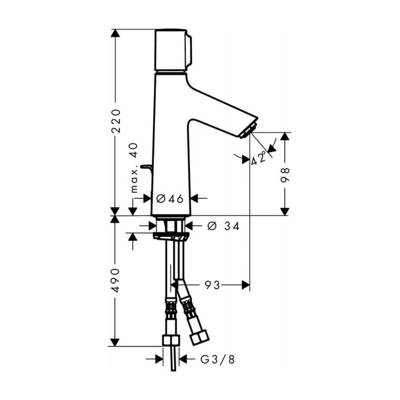 Bateria Umywalkowa Talis Select S 100 72042000 Hansgrohe Bateria Umywalkowa Talis Select S 100 72042000 Hansgrohe