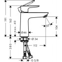 Bateria Umywalkowa Bez Kompletu Odpływowego Talis E 110 71712000 Hansgrohe Bateria Umywalkowa Bez Kompletu Odpływowego Talis E 110 71712000 Hansgrohe