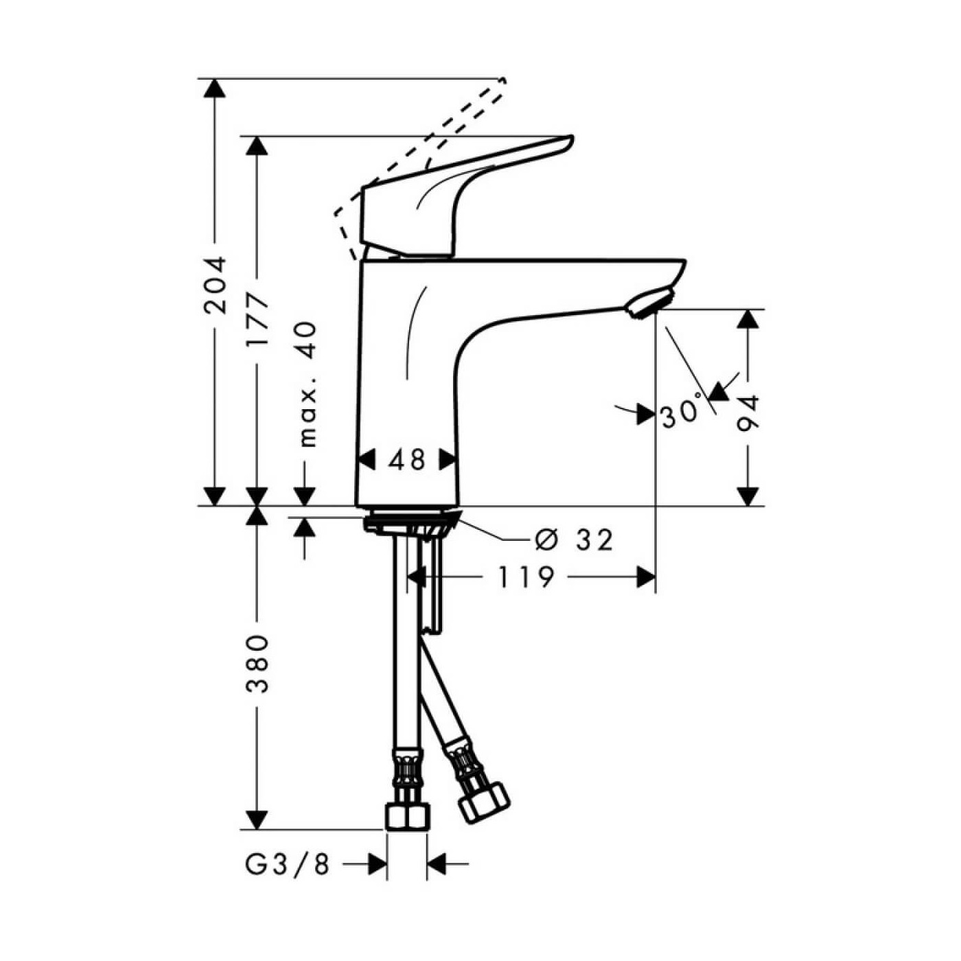 Bateria Umywalkowa Focus Comfort Zone 100 Bez Kompletu Odpływowego 31517000 Hansgrohe Bateria Umywalkowa Focus Comfort Zone 100 Bez Kompletu Odpływowego 31517000 Hansgrohe