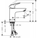 Bateria Umywalkowa Logis 100 Bez Kompletu Odpływowego 71101000 Hansgrohe Bateria Umywalkowa Logis 100 Bez Kompletu Odpływowego 71101000 Hansgrohe