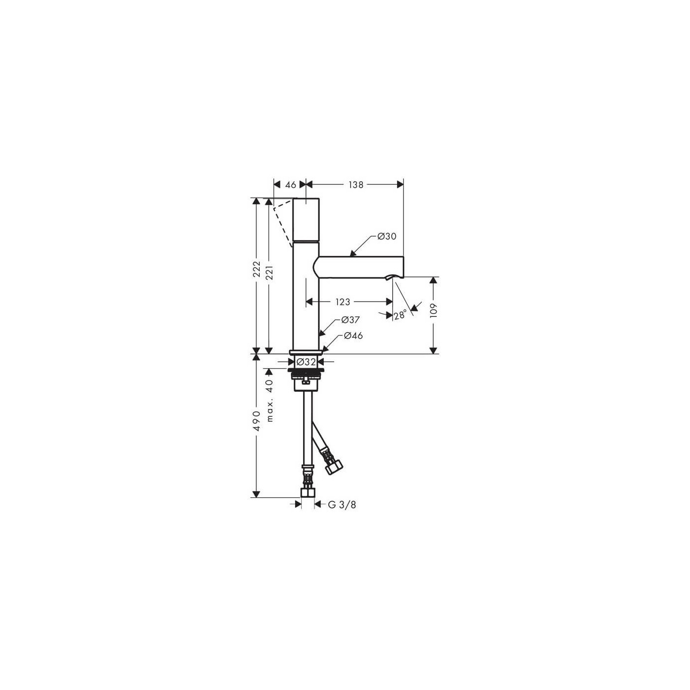 Bateria Umywalkowa Axor Uno Zero 45002000 Hansgrohe Bateria Umywalkowa Axor Uno Zero 45002000 Hansgrohe