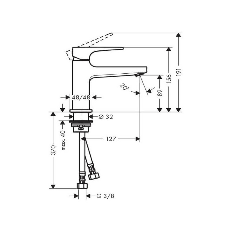 Bateria Umywalkowa Metropol 100 32500000 Hansgrohe Bateria Umywalkowa Metropol 100 32500000 Hansgrohe