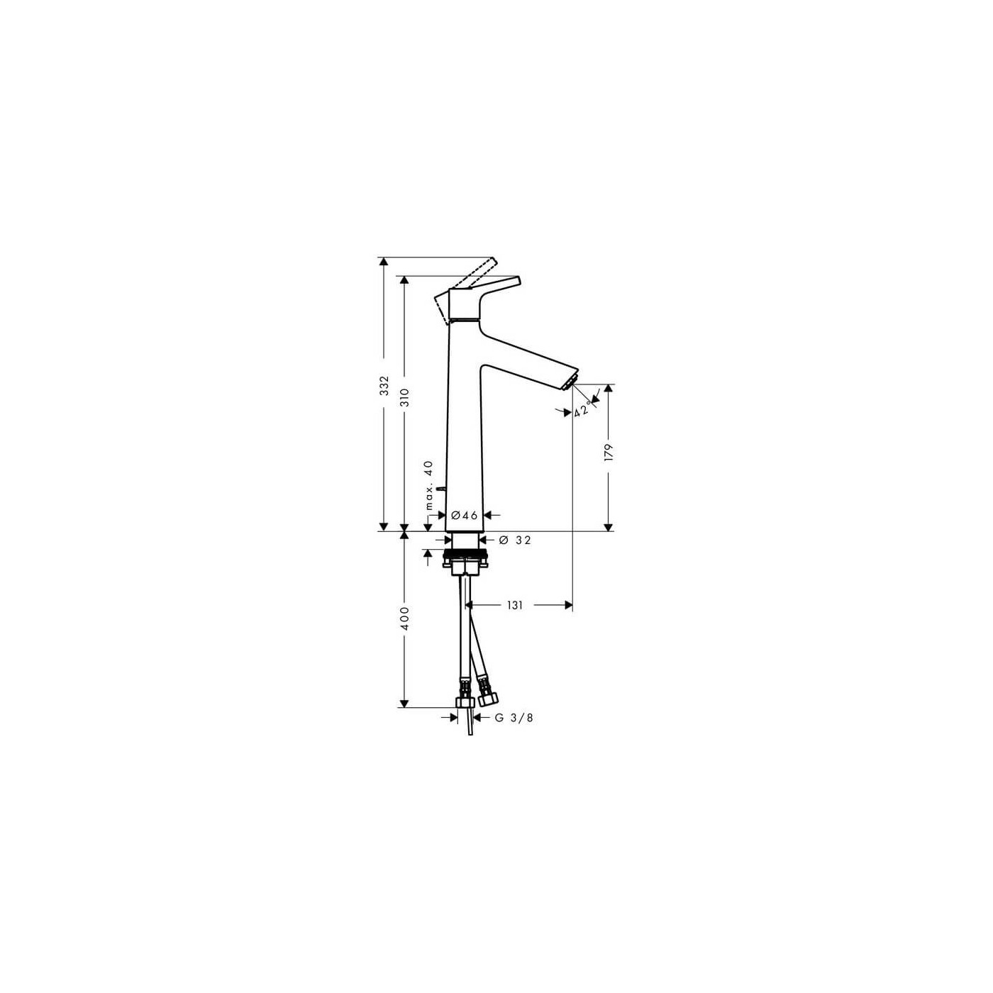 Bateria Umywalkowa Talis S 190 Z Kompletem Odpływowym 72031000 Hansgrohe Bateria Umywalkowa Talis S 190 Z Kompletem Odpływowym 72031000 Hansgrohe