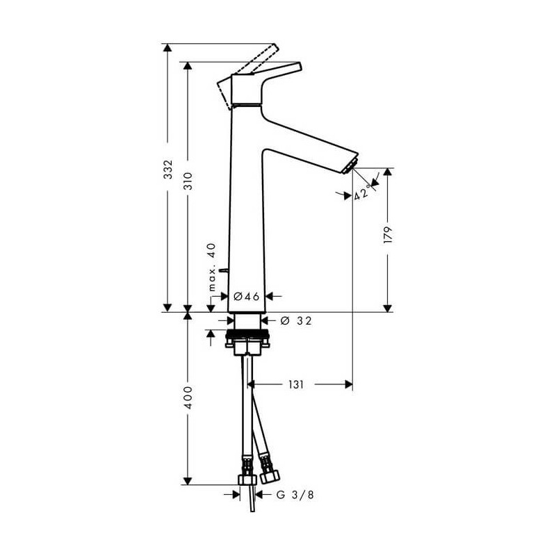 Bateria Umywalkowa Talis S 190 Z Kompletem Odpływowym 72031000 Hansgrohe Bateria Umywalkowa Talis S 190 Z Kompletem Odpływowym 72031000 Hansgrohe