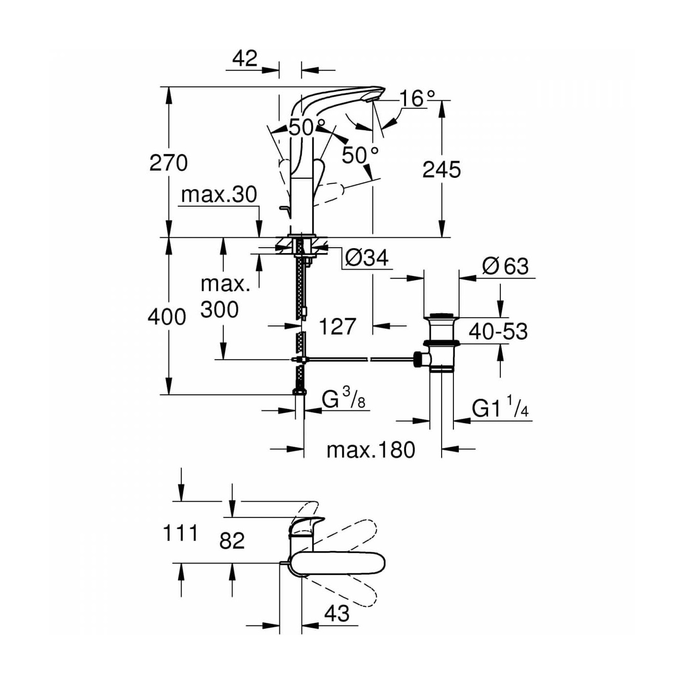 Bateria Umywalkowa Eurostyle L Eurostyle 23718003 Grohe Bateria Umywalkowa Eurostyle L Eurostyle 23718003 Grohe