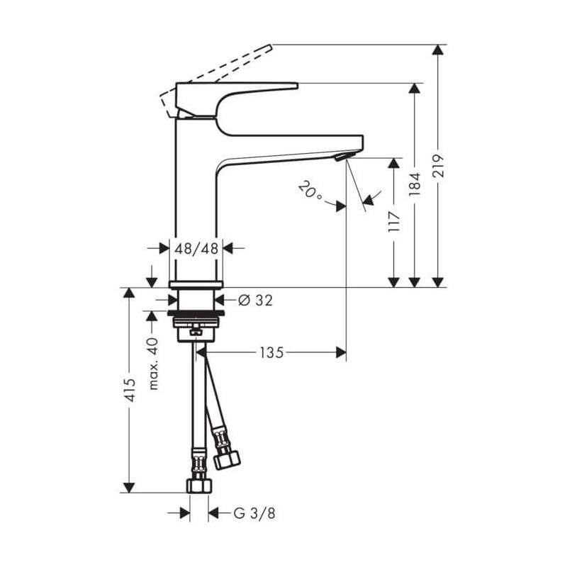 Bateria Umywalkowa Metropol 110 Loop Push-Open 74507000 Hansgrohe Bateria Umywalkowa Metropol 110 Loop Push-Open 74507000 Hansgrohe