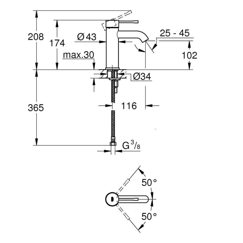 Bateria Umywalkowa Rozmiar S Essence Brushed Warm Sunset 24172DL1 Grohe Bateria Umywalkowa Rozmiar S Essence Brushed Warm Sunset 24172DL1 Grohe