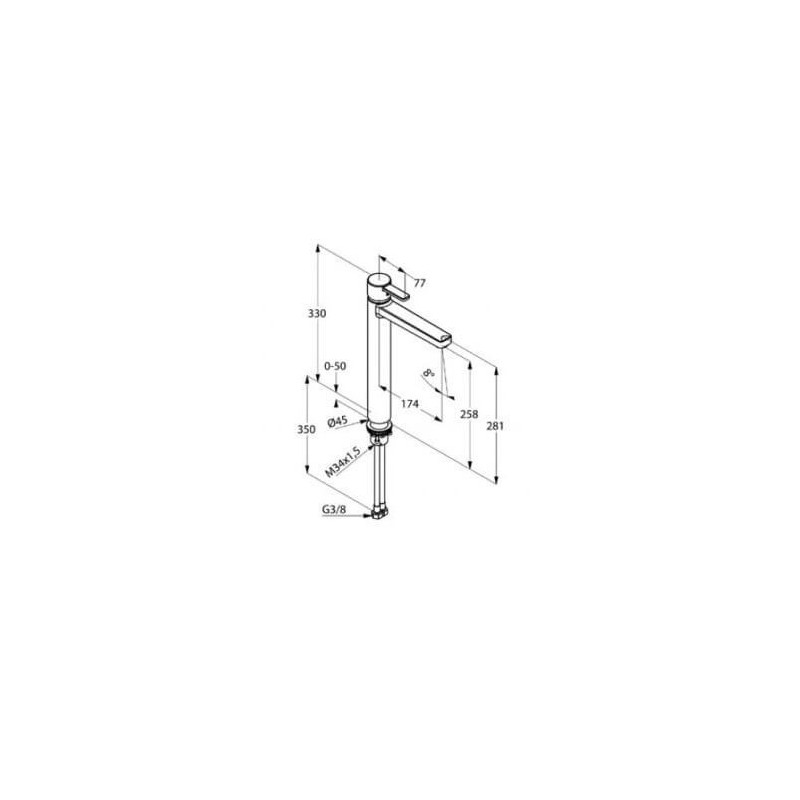 Bateria Umywalkowa Wysoka Zenta 382570575 Kludi Bateria Umywalkowa Wysoka Zenta 382570575 Kludi