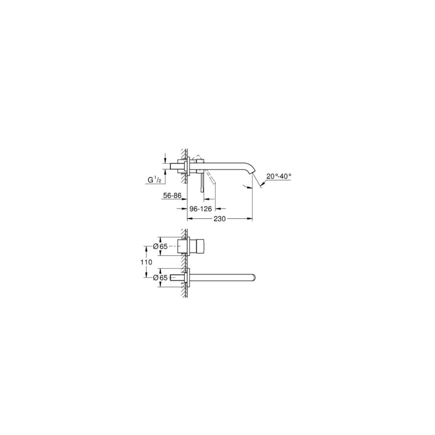 2-Otworowa Bateria Umywalkowa Rozmiar L Essence Cool Sunrise 29193GL1 Grohe 2-Otworowa Bateria Umywalkowa Rozmiar L Essence Cool Sunrise 29193GL1 Grohe