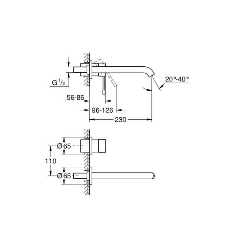 2-Otworowa Bateria Umywalkowa Rozmiar L Essence Cool Sunrise 29193GL1 Grohe 2-Otworowa Bateria Umywalkowa Rozmiar L Essence Cool Sunrise 29193GL1 Grohe