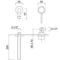 Bateria Podtynkowa Futuro Czarny Mat 6520-20/CZAR Giulini Giovanni Bateria Podtynkowa Futuro Czarny Mat 6520-20/CZAR Giulini Giovanni
