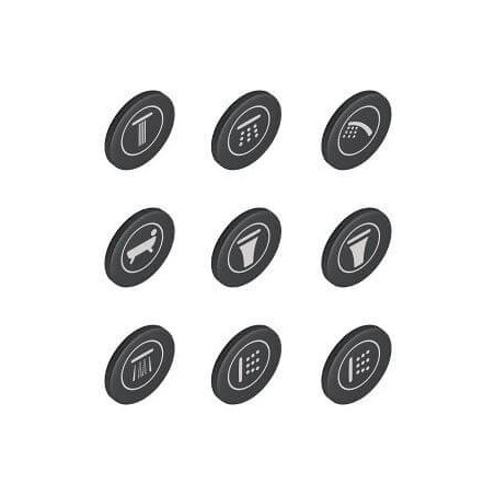 Zestaw Nakładek Na Przyciski SmartControl Oszroniony Granit 14077XH0 Grohe