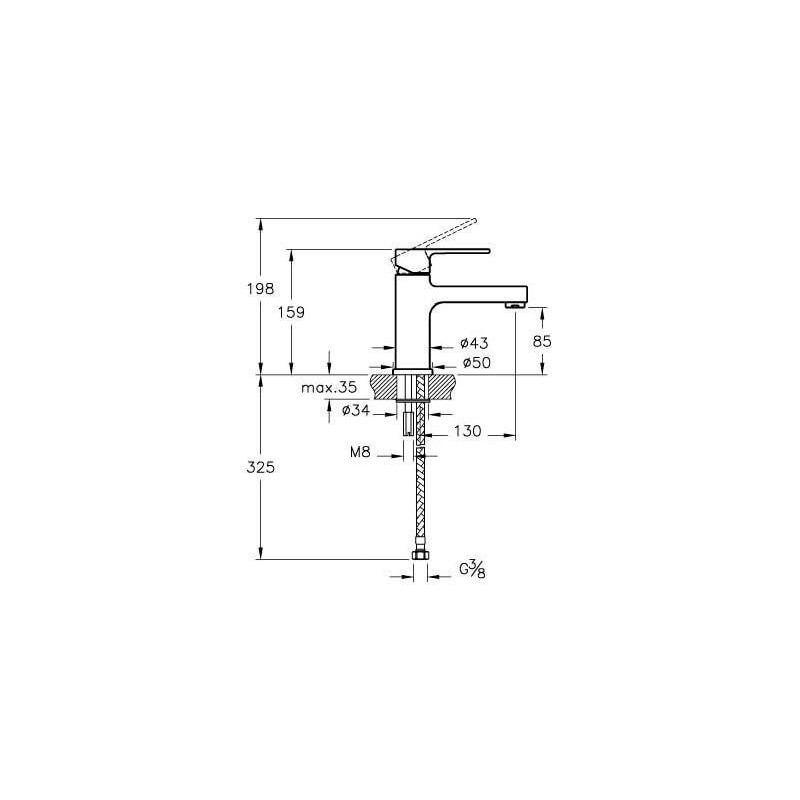 Bateria Umywalkowa Q-Line A40775EXP Vitra Bateria Umywalkowa Q-Line A40775EXP Vitra
