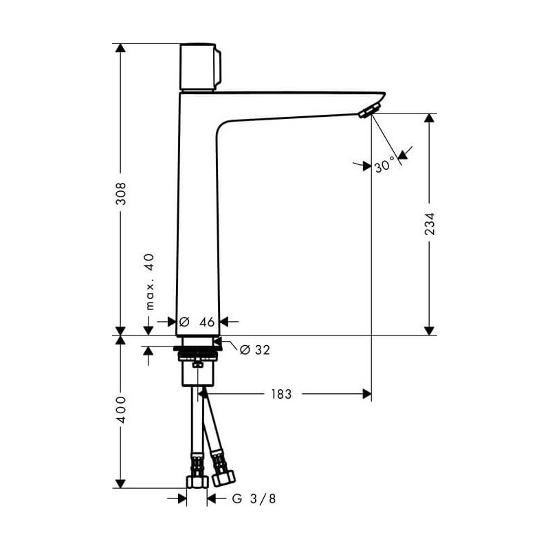Bateria Umywalkowa Talis 71753000 Hansgrohe Bateria Umywalkowa Talis 71753000 Hansgrohe