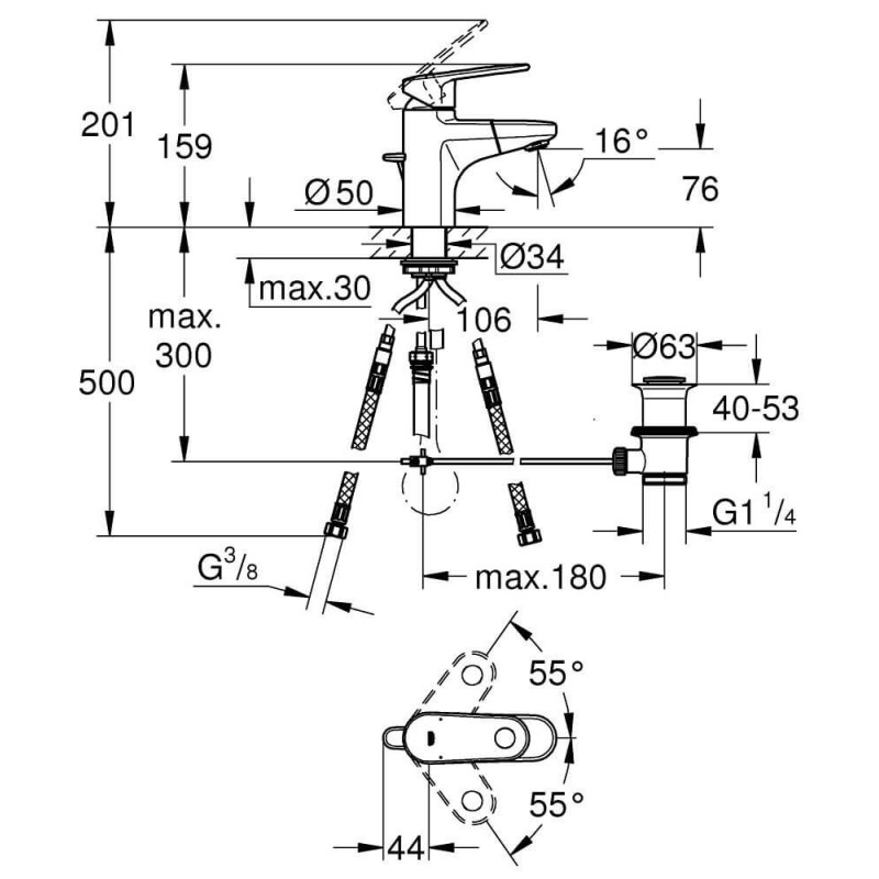 Bateria Umywalkowa Rozmiar S Europlus 33155002 Grohe Bateria Umywalkowa Rozmiar S Europlus 33155002 Grohe