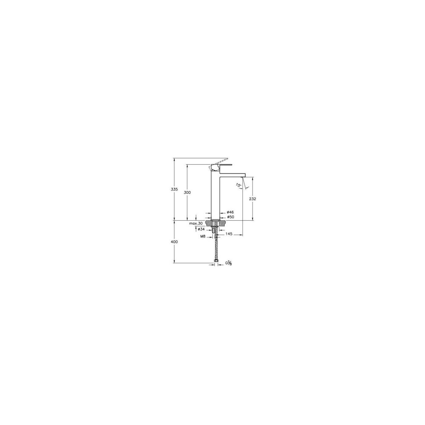 Bateria Umywalkowa Wysoka Flo S A41940EXP Vitra Bateria Umywalkowa Wysoka Flo S A41940EXP Vitra