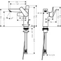Bateria Umywalkowa Talis E Chrom 71754000 HANSGROHE Bateria Umywalkowa Talis E Chrom 71754000 HANSGROHE