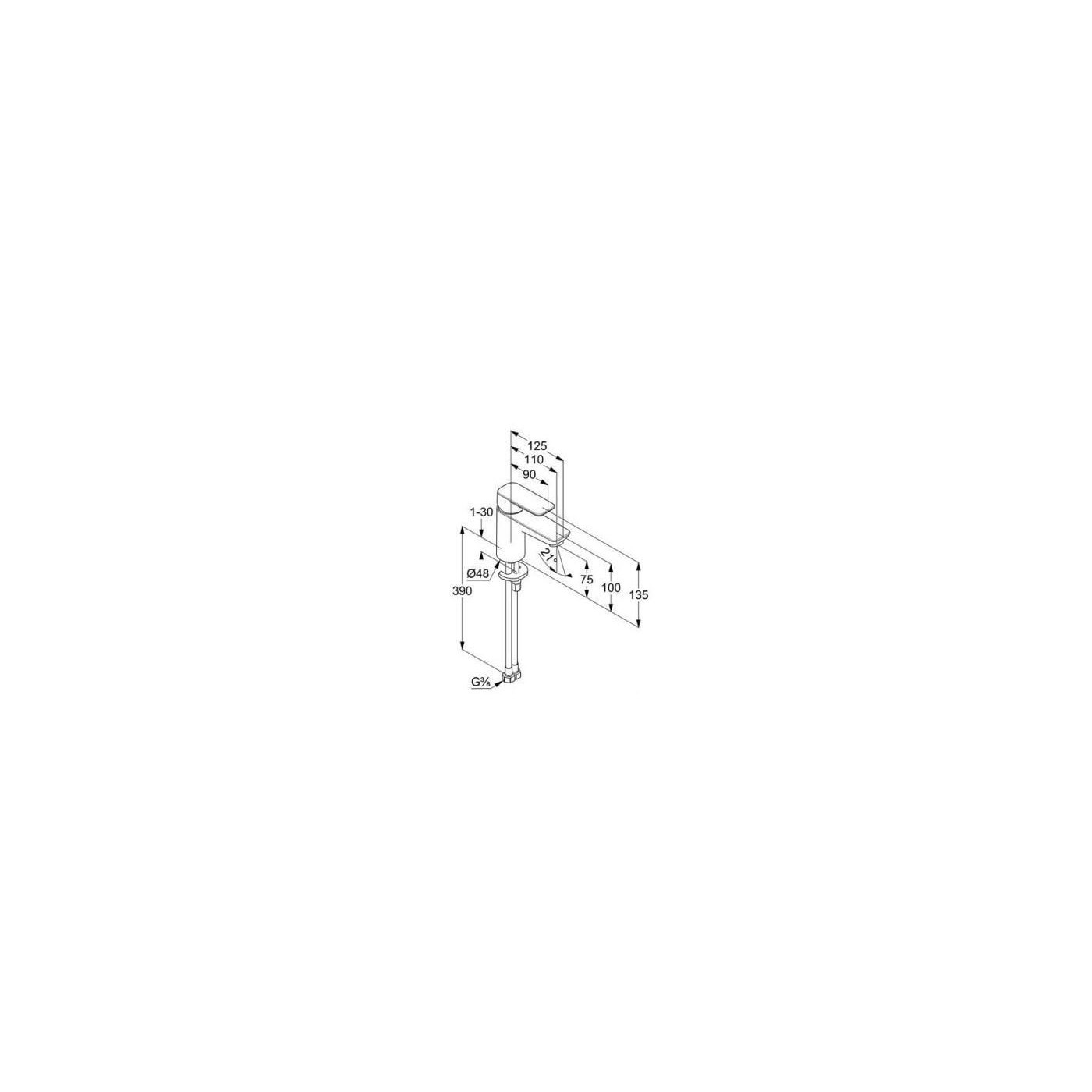 Bateria Umywalkowa Pure&Style 75 B/K 400280575 Kludi Bateria Umywalkowa Pure&Style 75 B/K 400280575 Kludi
