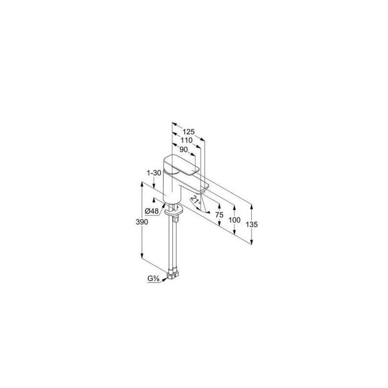 Bateria Umywalkowa Pure&Style 75 B/K 400280575 Kludi Bateria Umywalkowa Pure&Style 75 B/K 400280575 Kludi