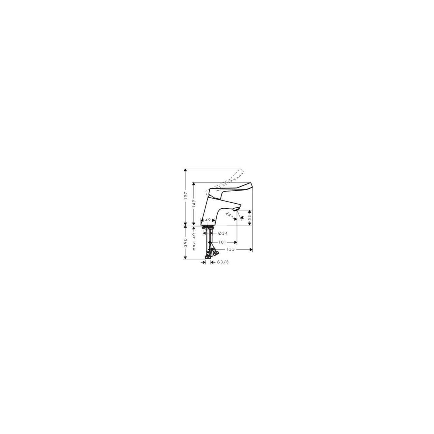 Bateria Umywalkowa Focus 70 31914000 Hansgrohe Bateria Umywalkowa Focus 70 31914000 Hansgrohe