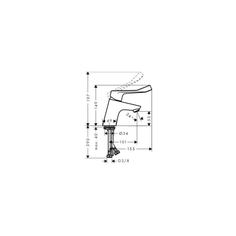 Bateria Umywalkowa Focus 70 31914000 Hansgrohe Bateria Umywalkowa Focus 70 31914000 Hansgrohe