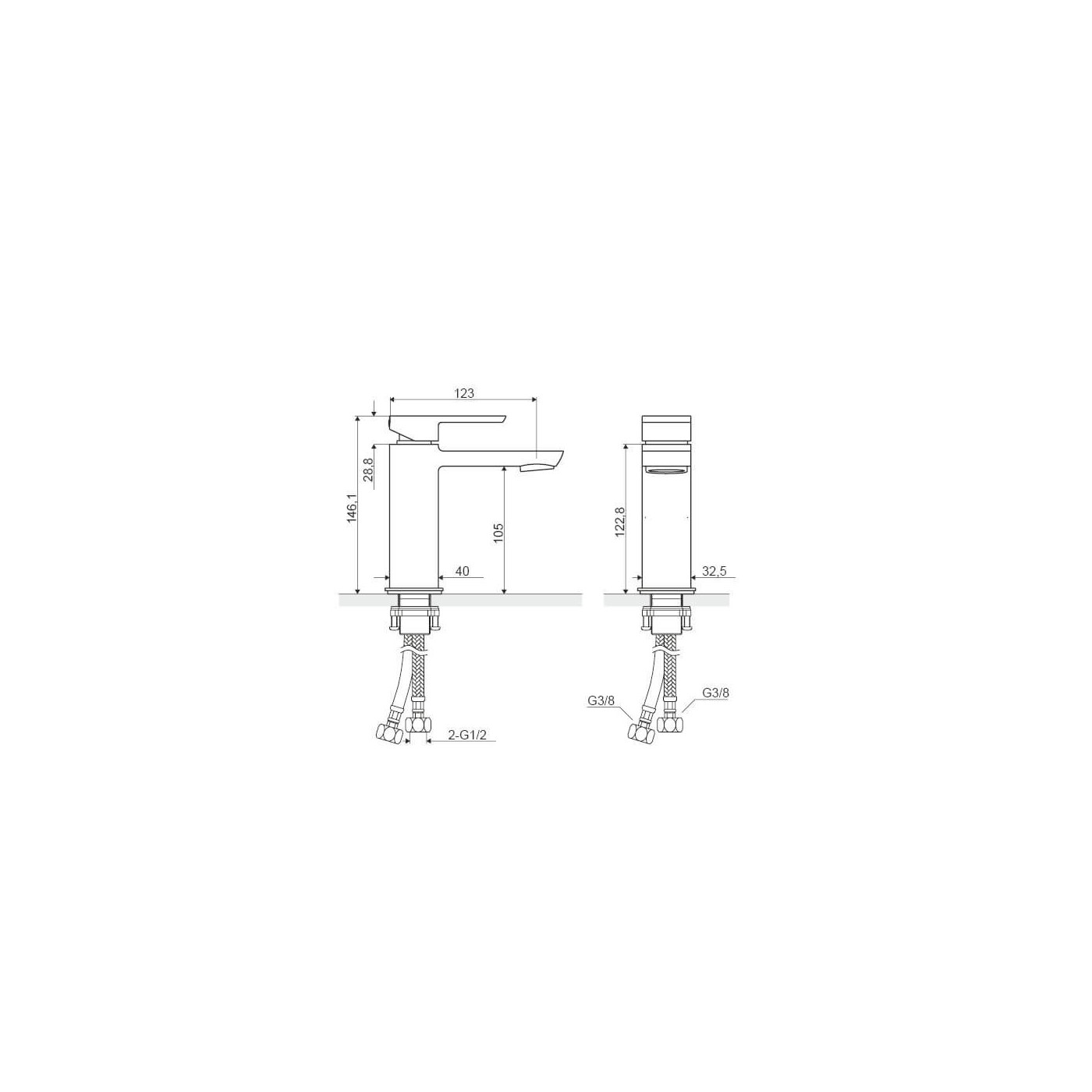 Bateria Umywalkowa Pride AREX.4001CR Excellent Bateria Umywalkowa Pride AREX.4001CR Excellent