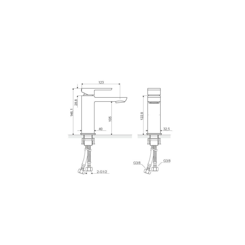 Bateria Umywalkowa Pride AREX.4001CR Excellent Bateria Umywalkowa Pride AREX.4001CR Excellent