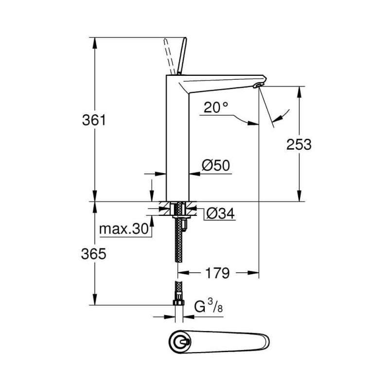 Bateria Umywalkowa Rozmiar XL Eurodisc Joy 23428000 Grohe Bateria Umywalkowa Rozmiar XL Eurodisc Joy 23428000 Grohe