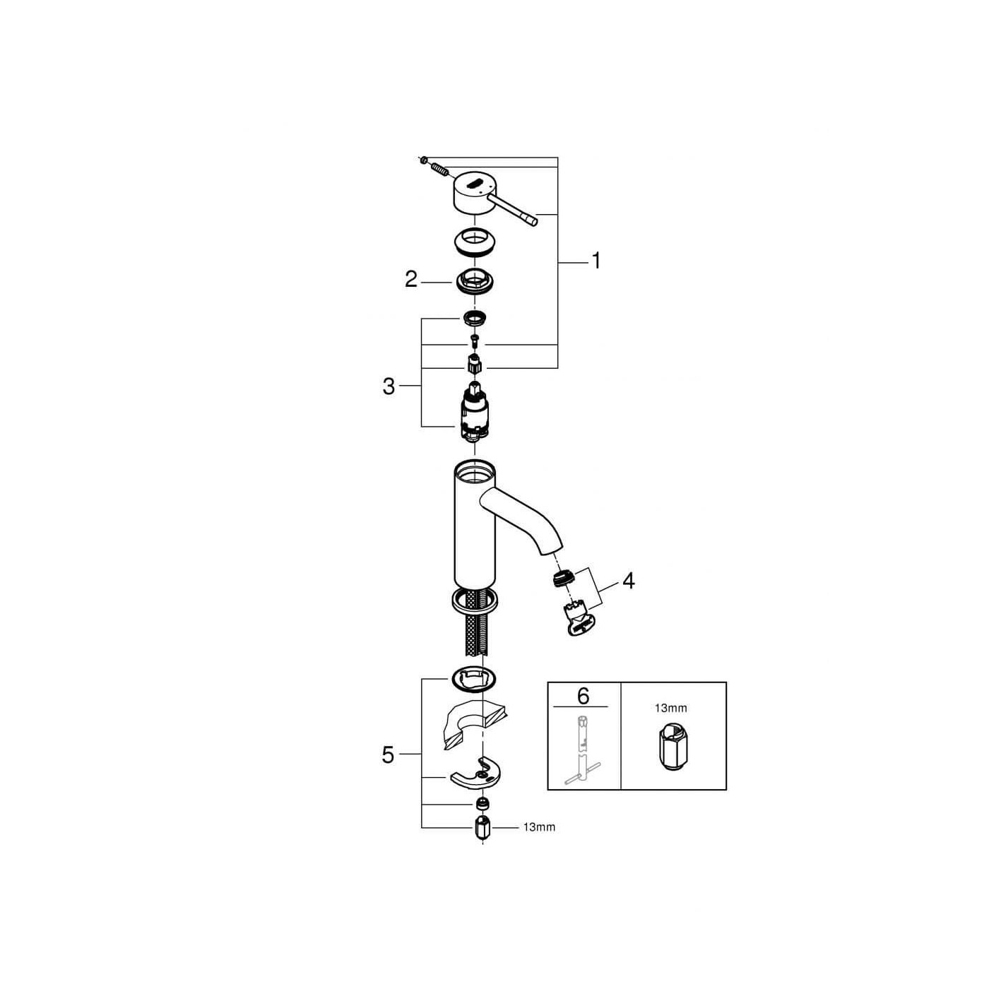 Bateria Umywalkowa Essence Hard Graphite 24172A01 Grohe Bateria Umywalkowa Essence Hard Graphite 24172A01 Grohe