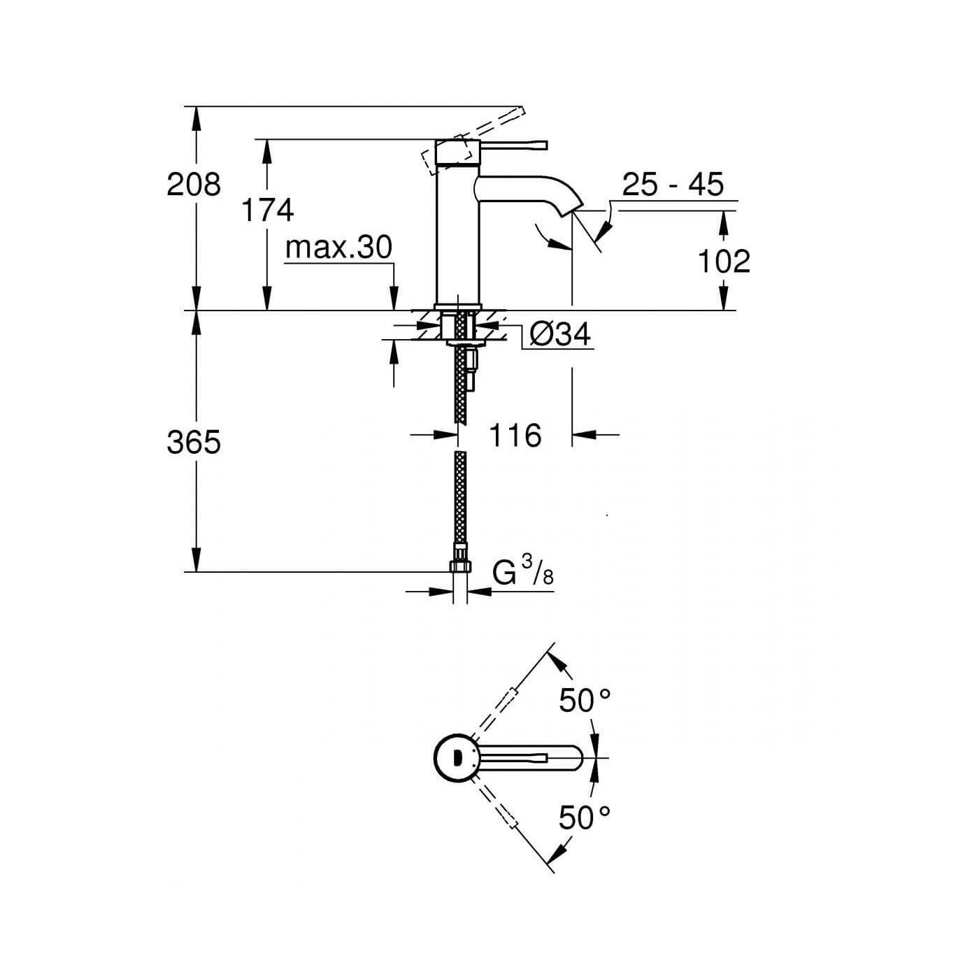 Bateria Umywalkowa Essence Hard Graphite 24172A01 Grohe Bateria Umywalkowa Essence Hard Graphite 24172A01 Grohe