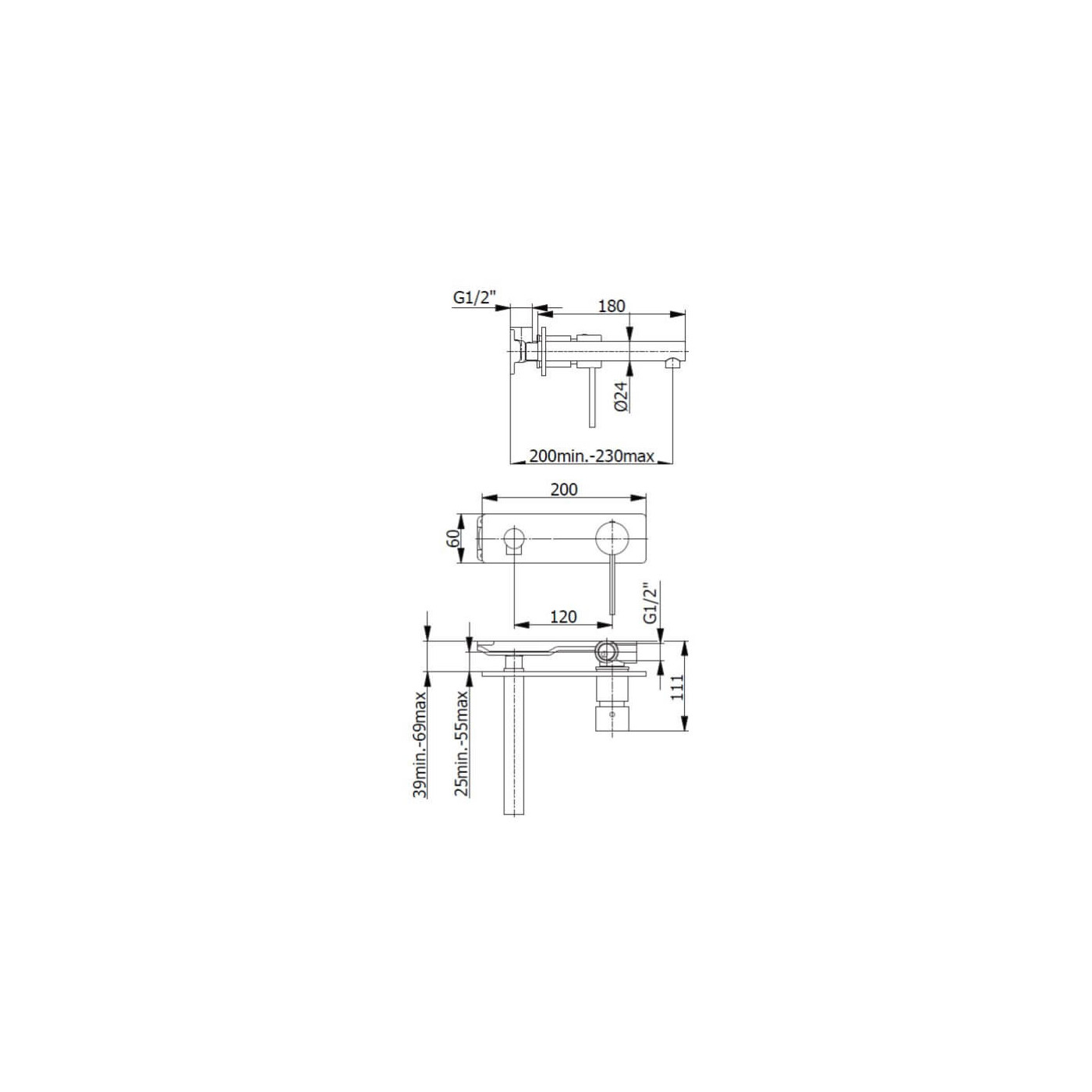 Bateria Umywalkowa Podtynkowa Spike 6818 Demm Bateria Umywalkowa Podtynkowa Spike 6818 Demm