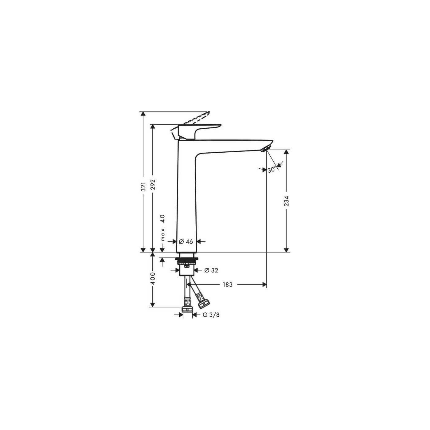 Bateria Umywalkowa Talis E 71717000 Hansgrohe Bateria Umywalkowa Talis E 71717000 Hansgrohe