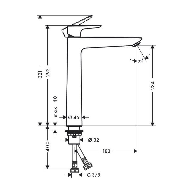 Bateria Umywalkowa Talis E 71717000 Hansgrohe Bateria Umywalkowa Talis E 71717000 Hansgrohe