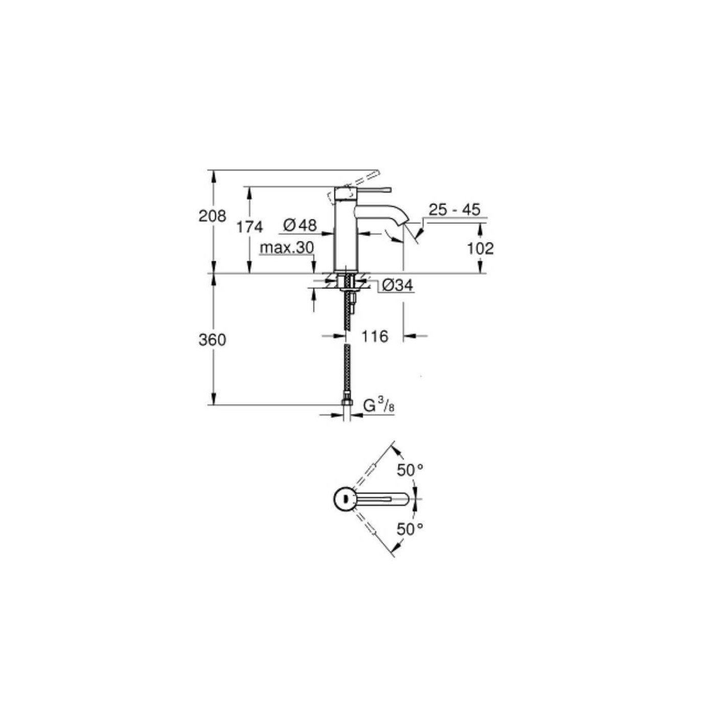 Bateria Umywalkowa Essence S Cool Sunrise 24172GL1 Grohe Bateria Umywalkowa Essence S Cool Sunrise 24172GL1 Grohe