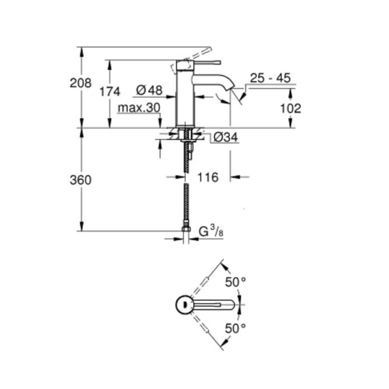 Bateria Umywalkowa Essence S Cool Sunrise 24172GL1 Grohe Bateria Umywalkowa Essence S Cool Sunrise 24172GL1 Grohe