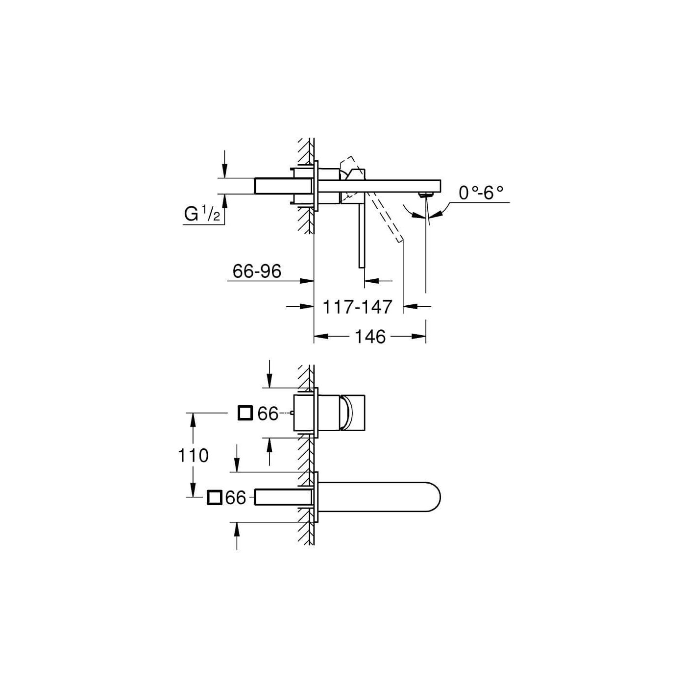 2-Otworowa Bateria Umywalkowa Rozmiar M GROHE Plus 29303003 Grohe 2-Otworowa Bateria Umywalkowa Rozmiar M GROHE Plus 29303003 Grohe