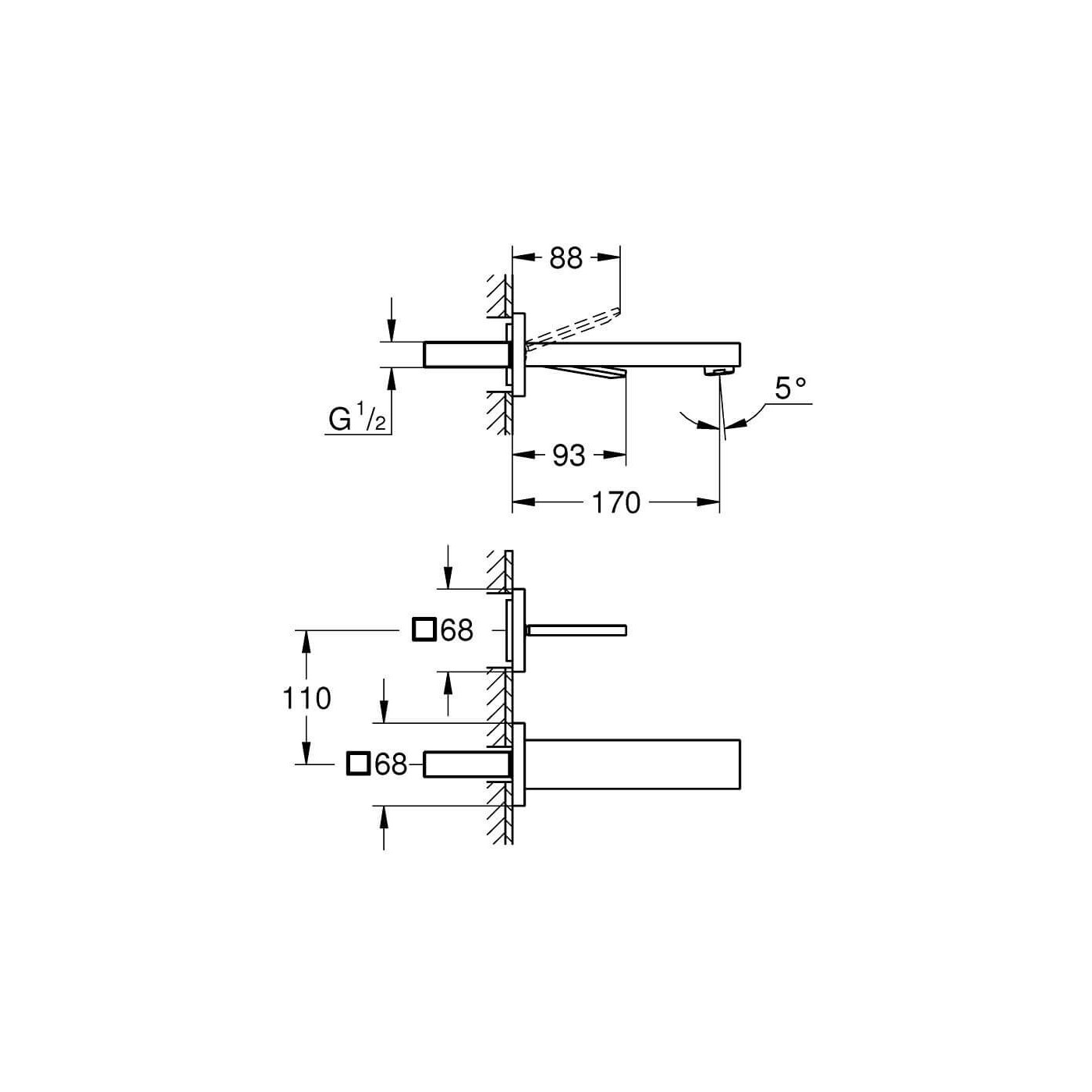 2-Otworowa Bateria Umywalkowa Rozmiar M Eurocube Joy 19997000 Grohe 2-Otworowa Bateria Umywalkowa Rozmiar M Eurocube Joy 19997000 Grohe
