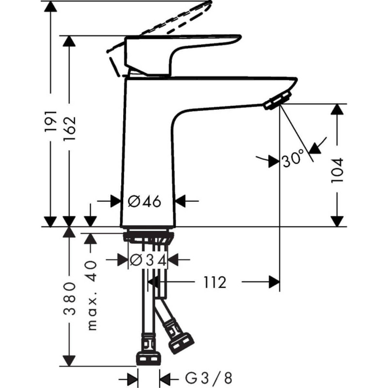 Bateria Umywalkowa Talis E 71712670 Hansgrohe Bateria Umywalkowa Talis E 71712670 Hansgrohe